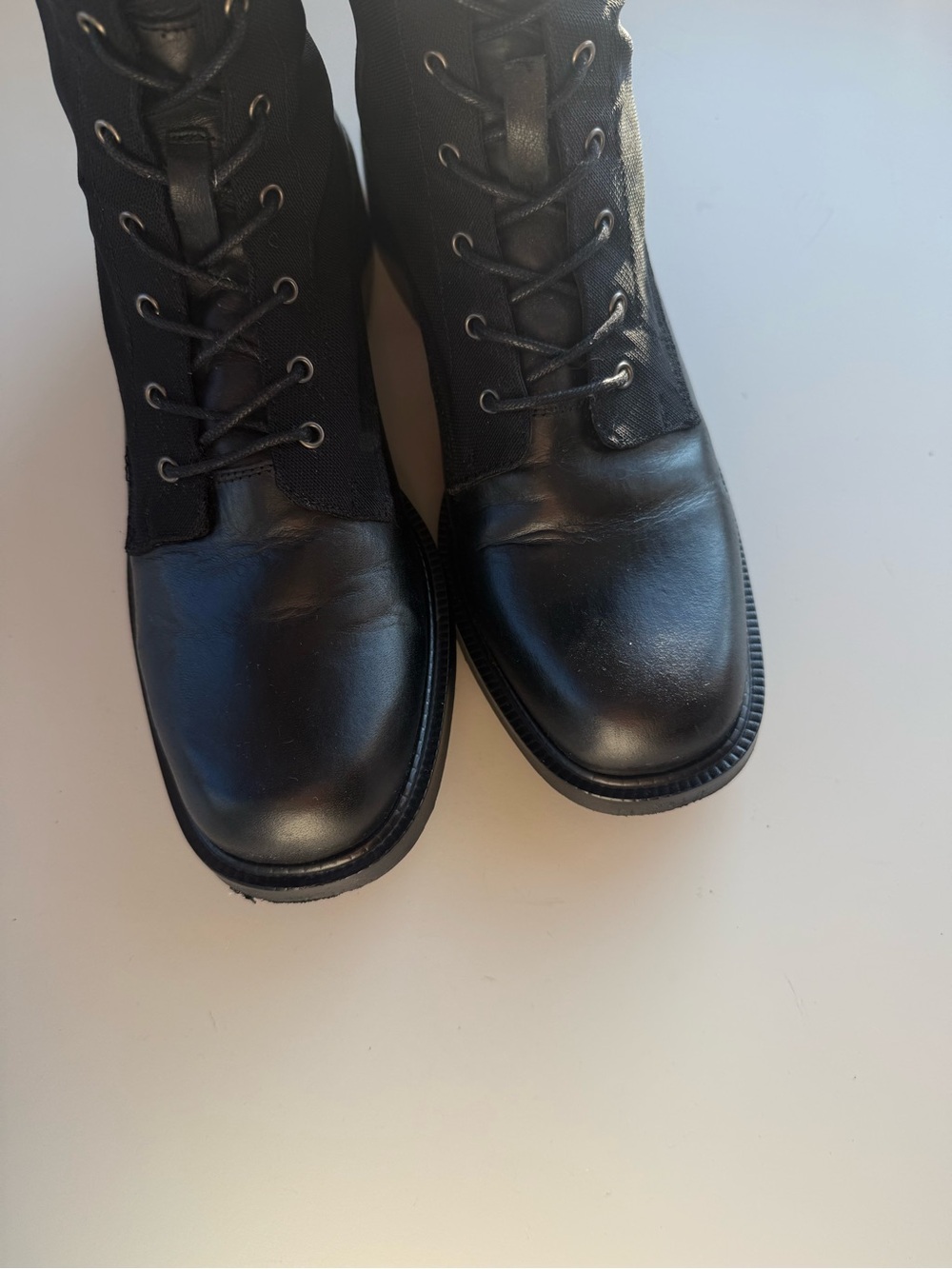 Free People Trickum Tall Combat Boots Black EU39 US8.5 - Picture 8 of 14
